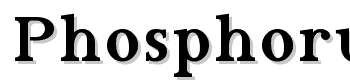 Phosphorus-Triselenide font
